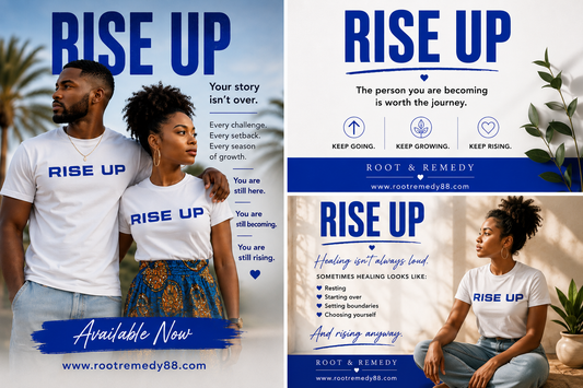 Rise Up Tee - lifestyle and marketing graphics
